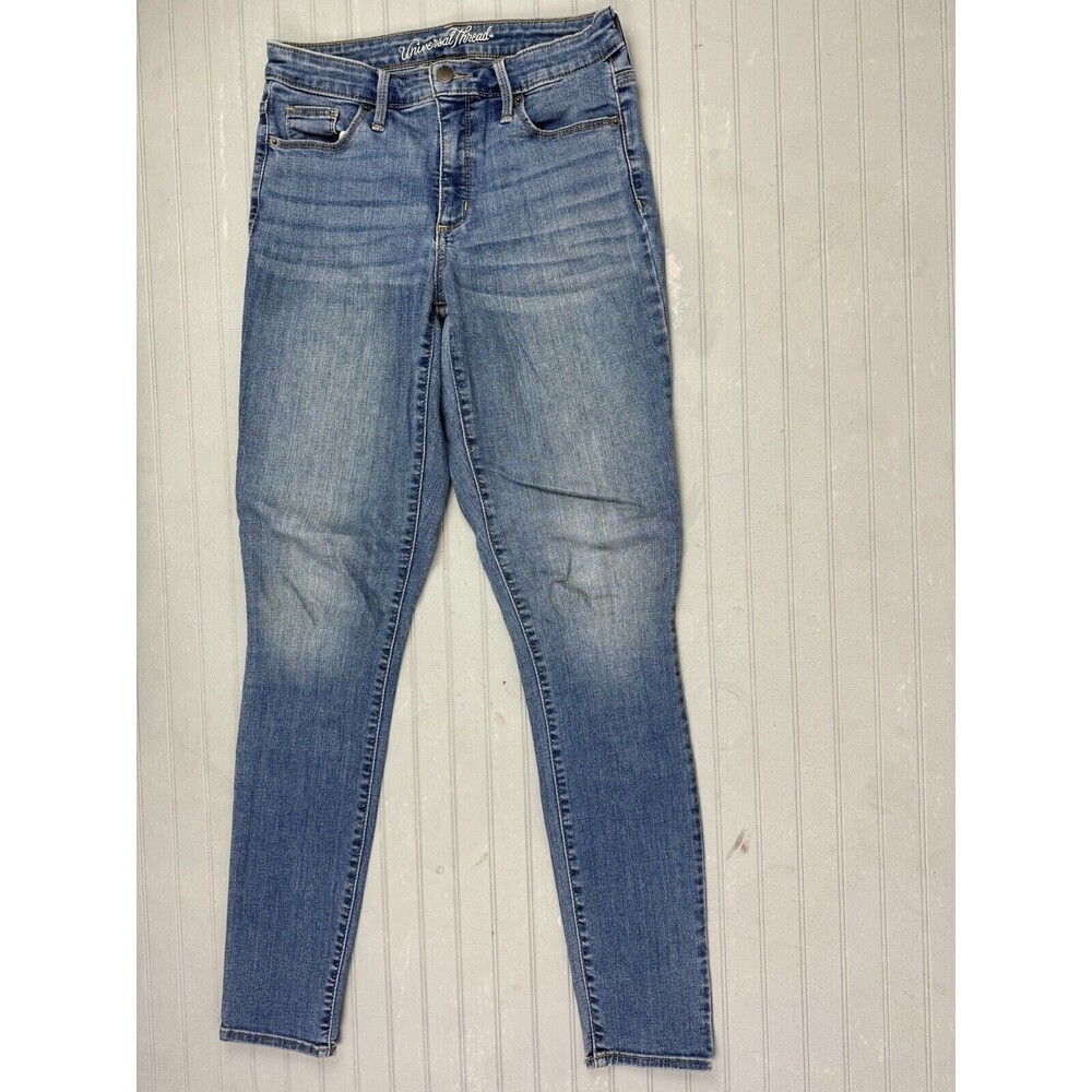 Universal Thread Size 4 27 L Long Women Jeans High Rise Skinny Stretch Med Wash
